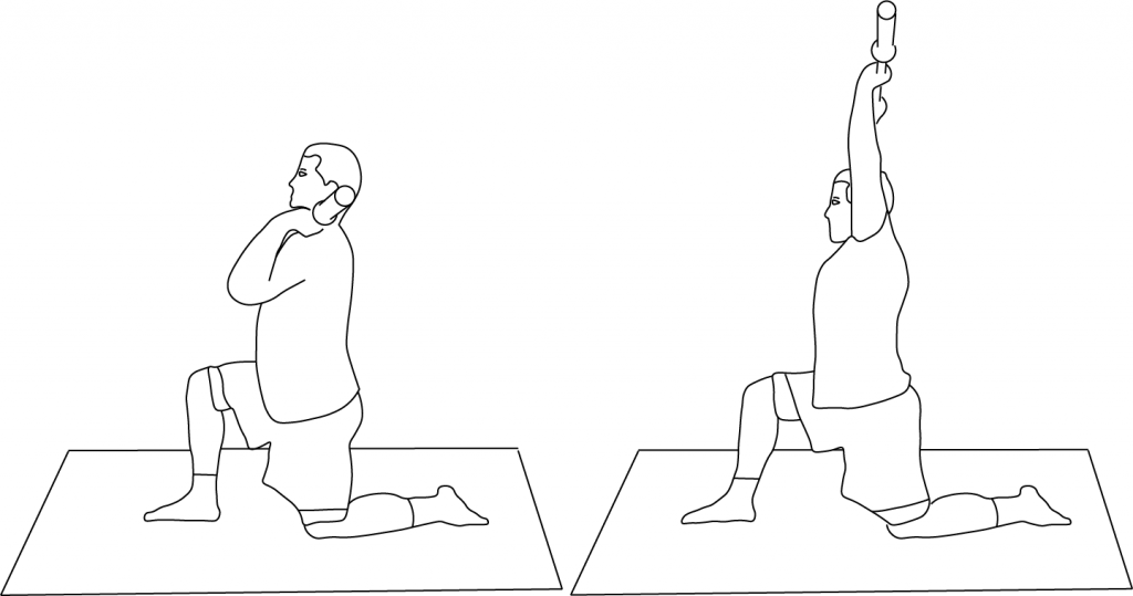 Exercise of the week - press while in split position