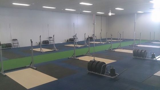 Training area at Weightlifting Academy of Tasmania